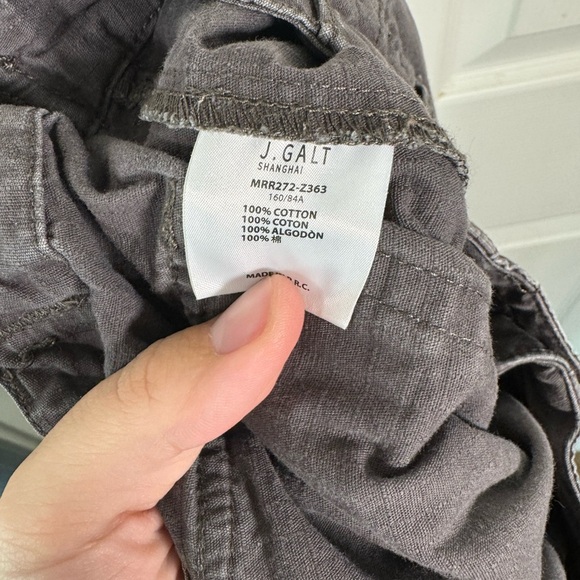 J. Galt Brandy Melville Grey Cargo Utility Style Pants Low Rise Womens Size 26 - Picture 7 of 9